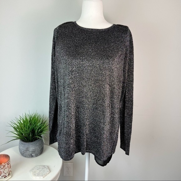 Long Tall Sally Metallic and Georgette Sweater size XS - Picture 2 of 10